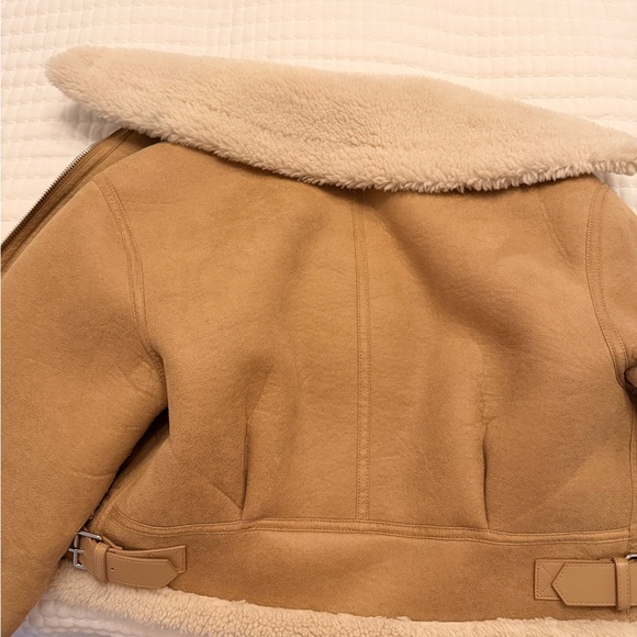 Mango Tan Shearling Jacket - Picture 4 of 5